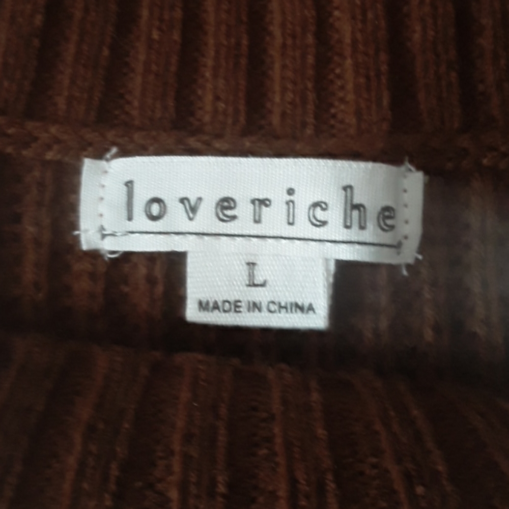 Love Riche Brown Long Sleeve Shoe-Laced Sweater - Picture 4 of 5